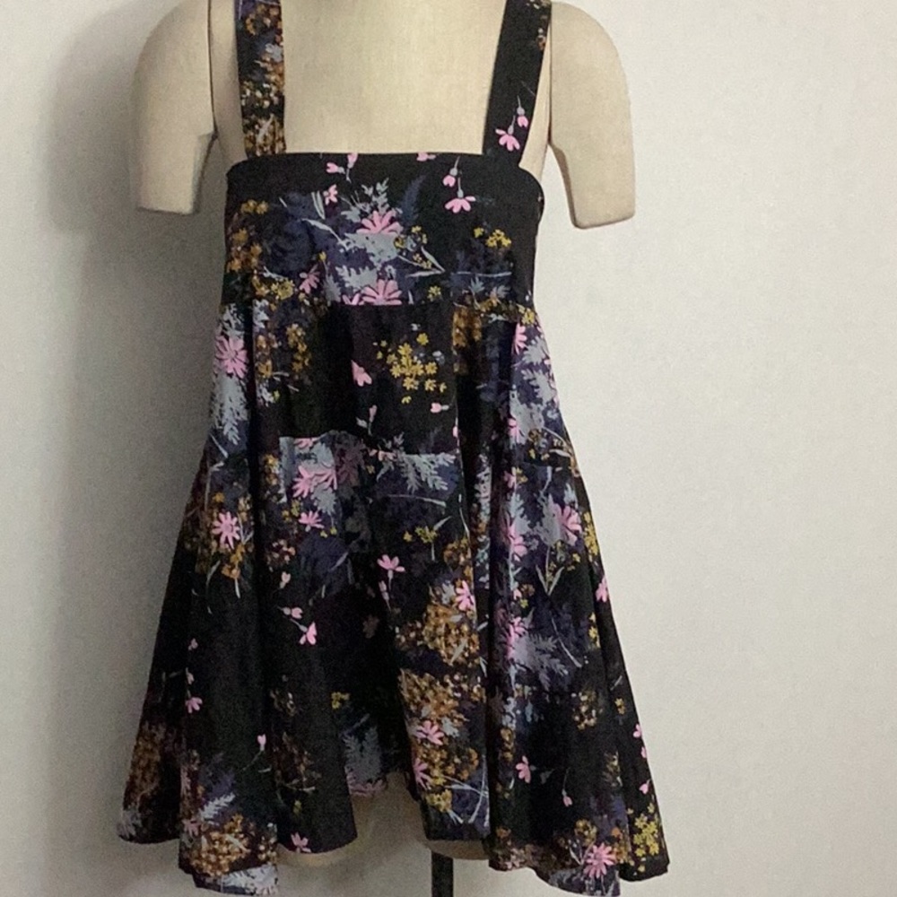 NWT Free People Let The Sun Shine In Mini Dress Size Small Black
